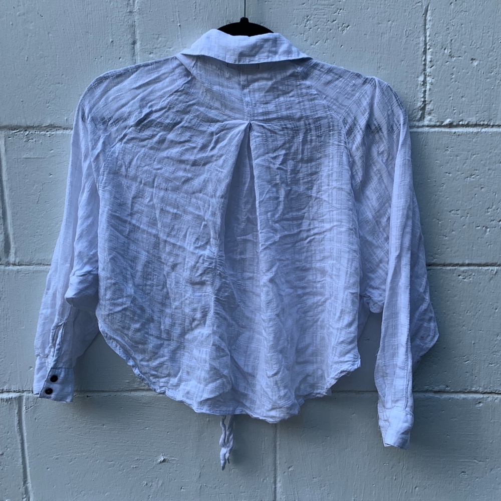 Urban Outfitters Tie Up White Blouse